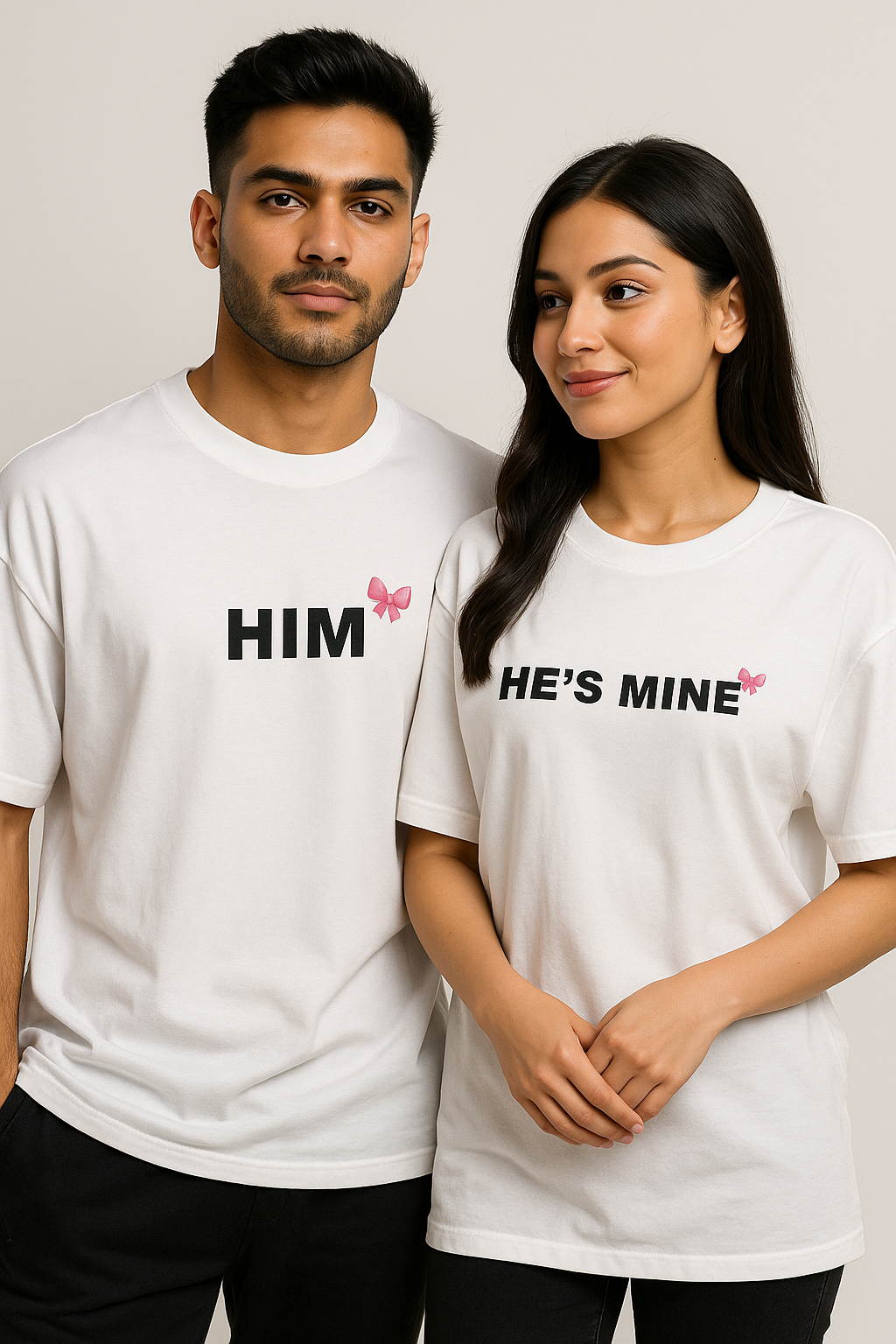 HIM & HE'S MINE Couple Tee Set