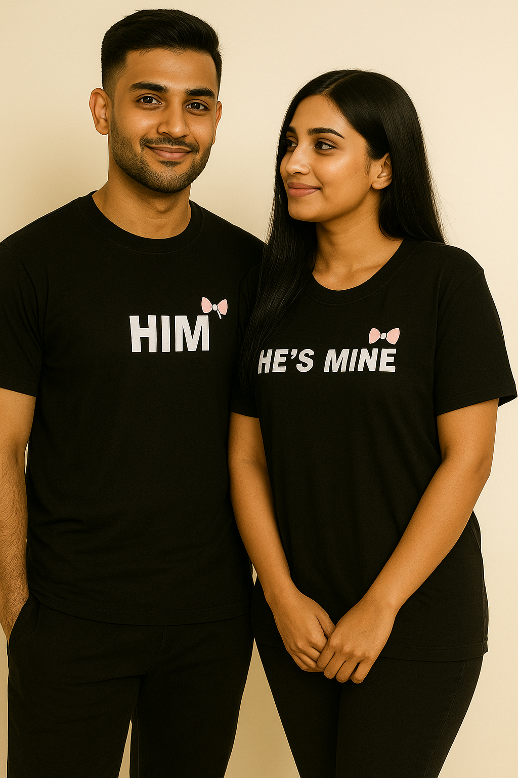 HIM & HE'S MINE Couple Tee Set