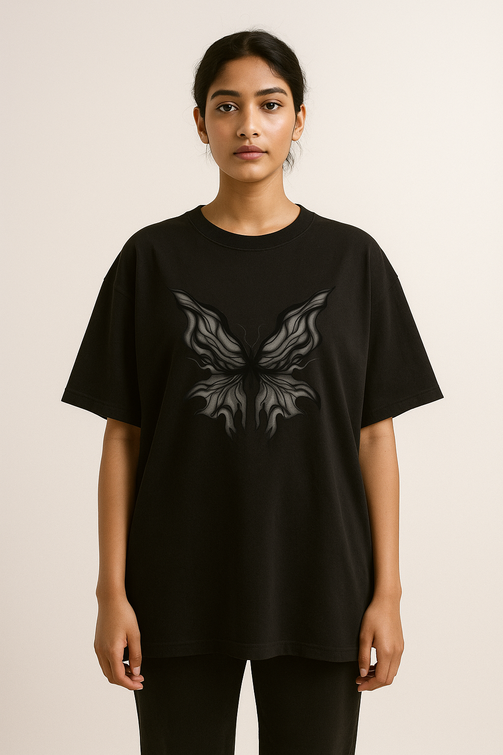 Midnight Wings  printed shirt for Girls