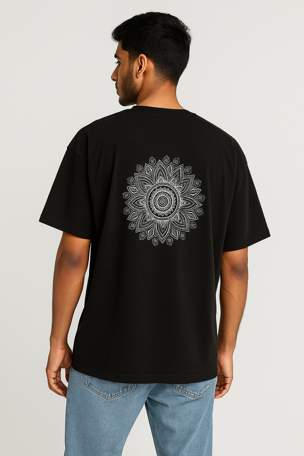 Black Lotus printed shirt for Boys