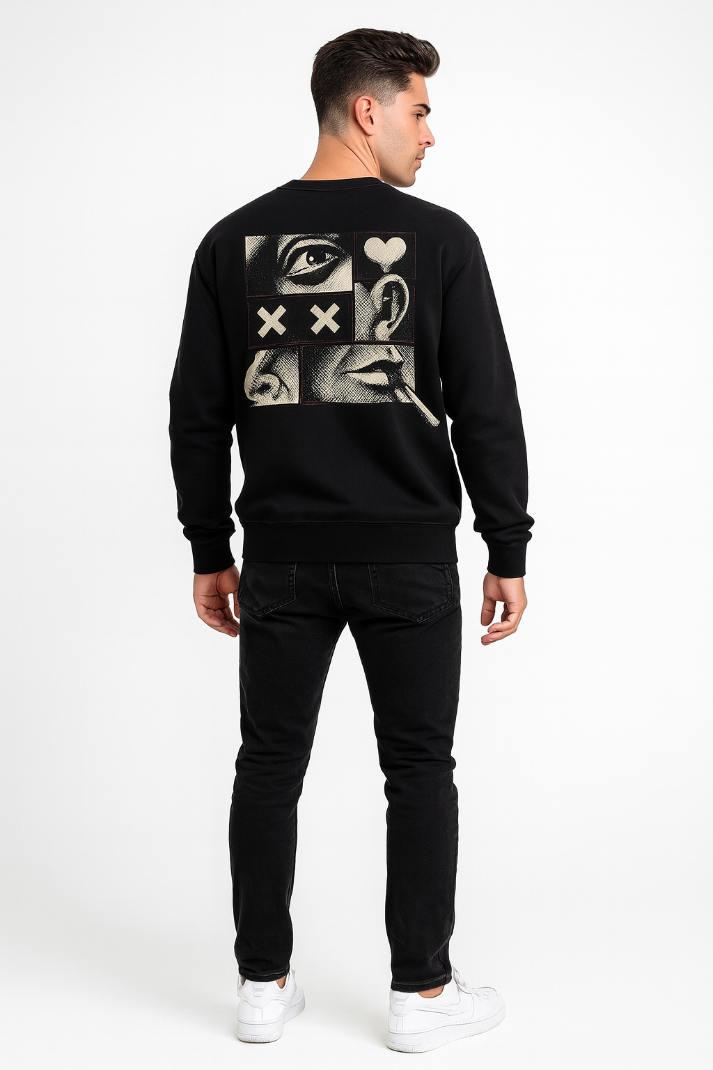 Pop-Art Graphic Panel Sweatshirt