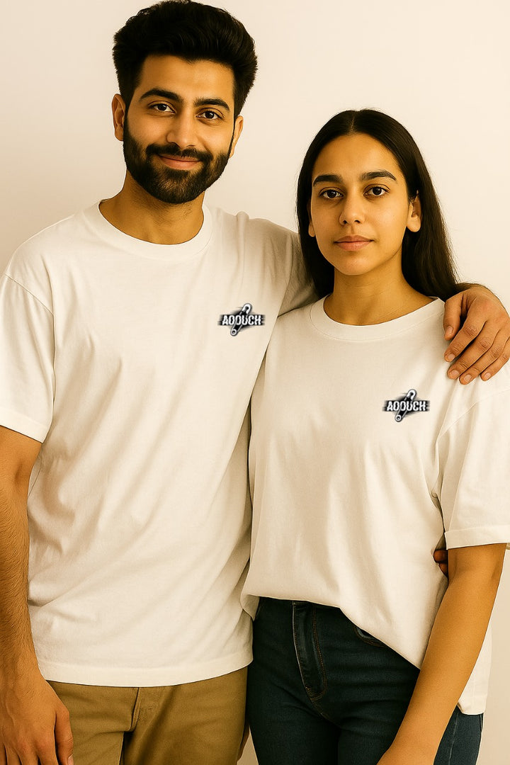 Aoouch Plain White Couple Shirts